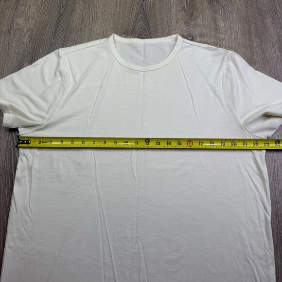 Unbound Mens Off White Crew Neck Lightweight Merino Wool Casual T-Shirt Sz XXL - Picture 6 of 9